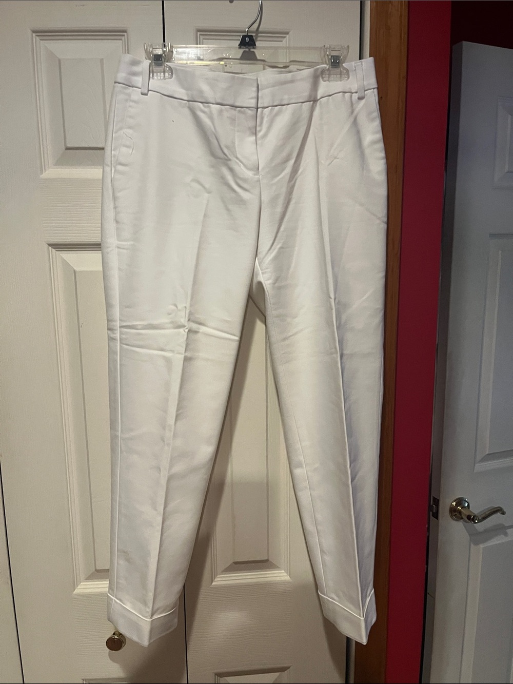 Express Editor Women's White Tailored Ankle Pants